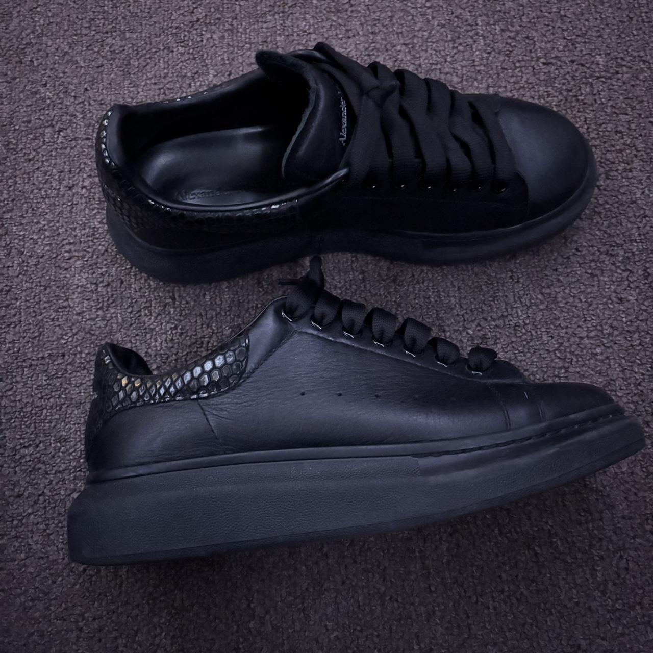 alexander mcqueen snakeskin black