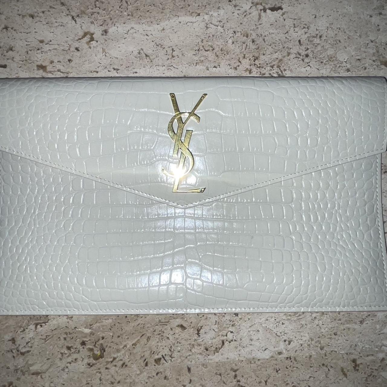 Cream discount ysl clutch