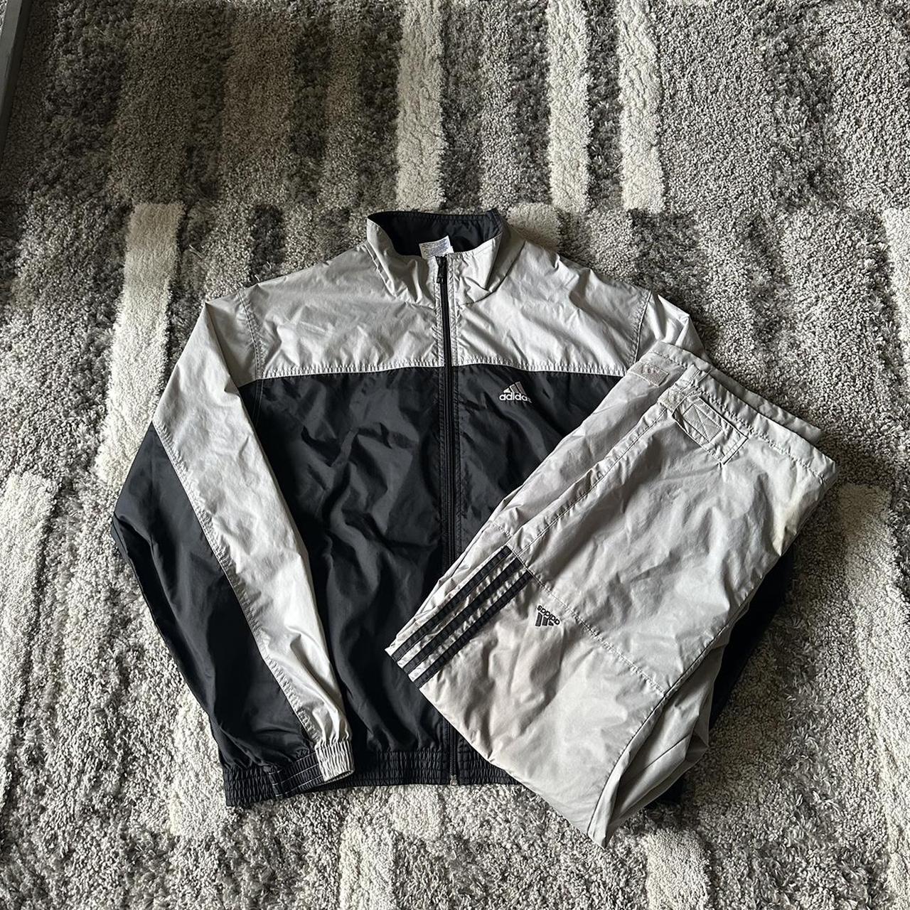 Vintage Adidas baggy fit windbreaker tracksuit - Depop