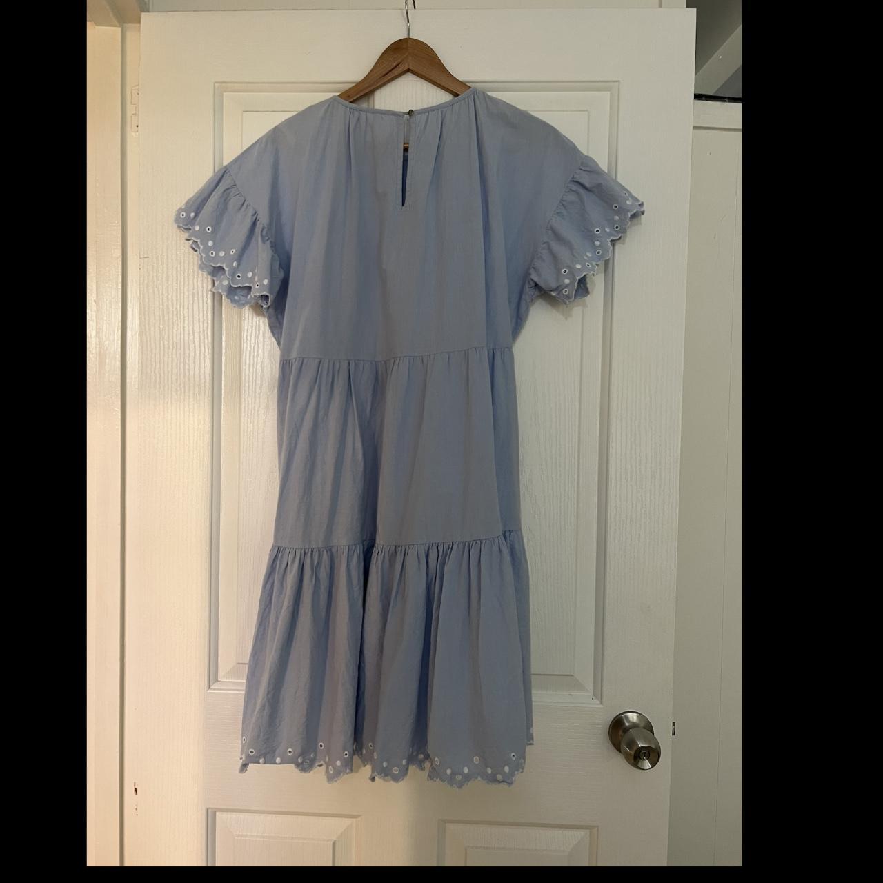 Seed Heritage Blue Tiered Smock Dress - size... - Depop