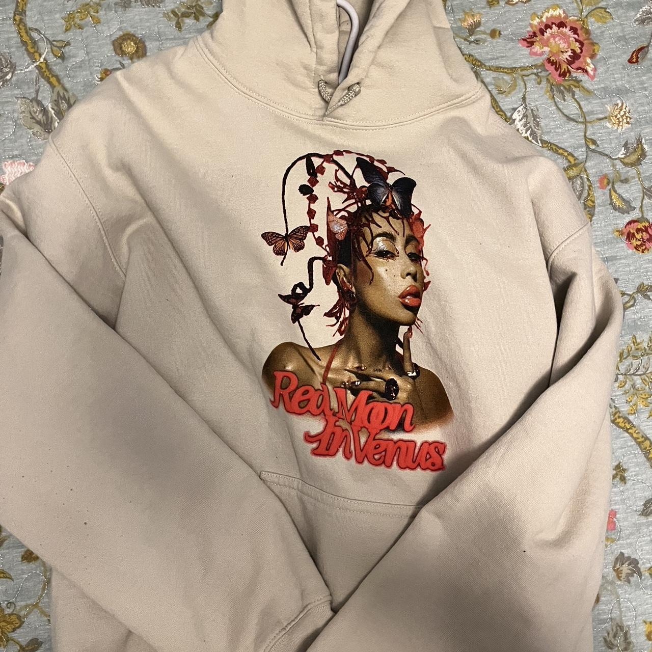 kali uchis merch hoodie, size small only wore it a... - Depop