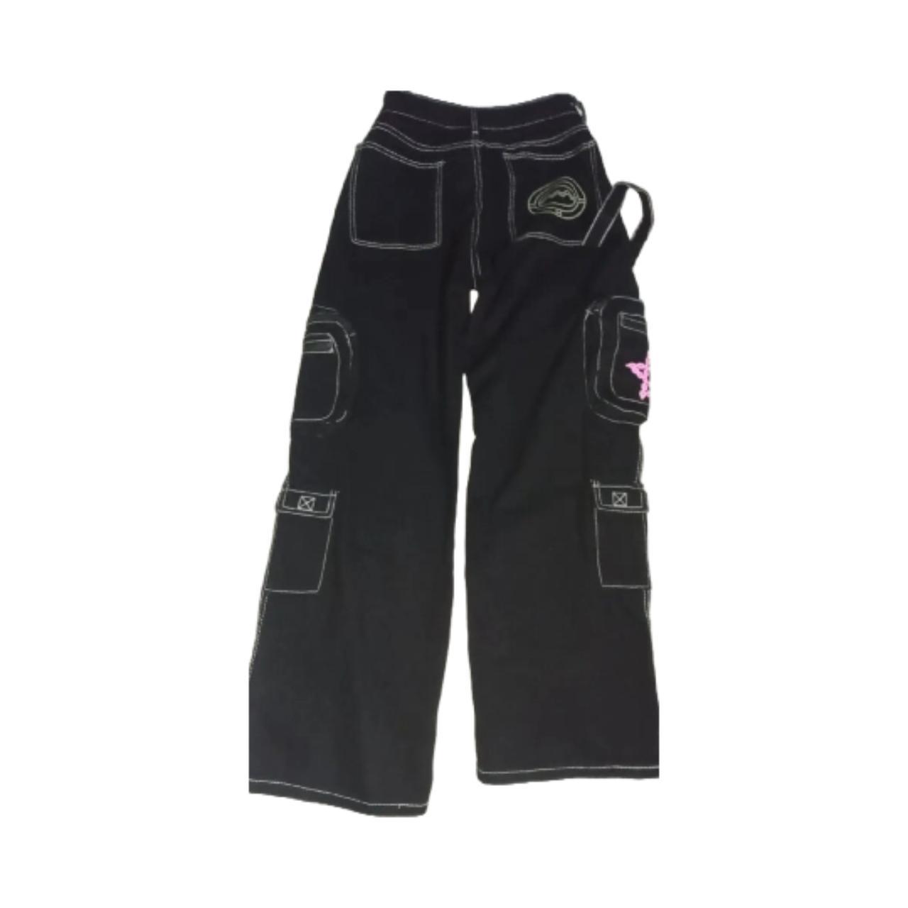 Black Pink Graphic Design Jeans Charcoal Black Depop black-pink-graphic-design-jeans-charcoal-black-depop
