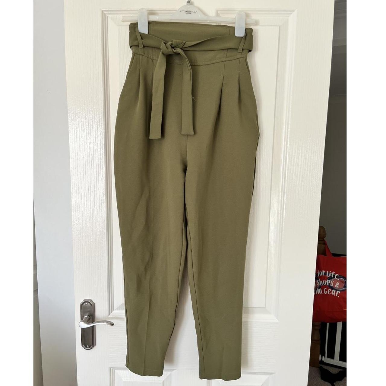 Pull&Bear high waisted tailored trousers in ecru | ASOS