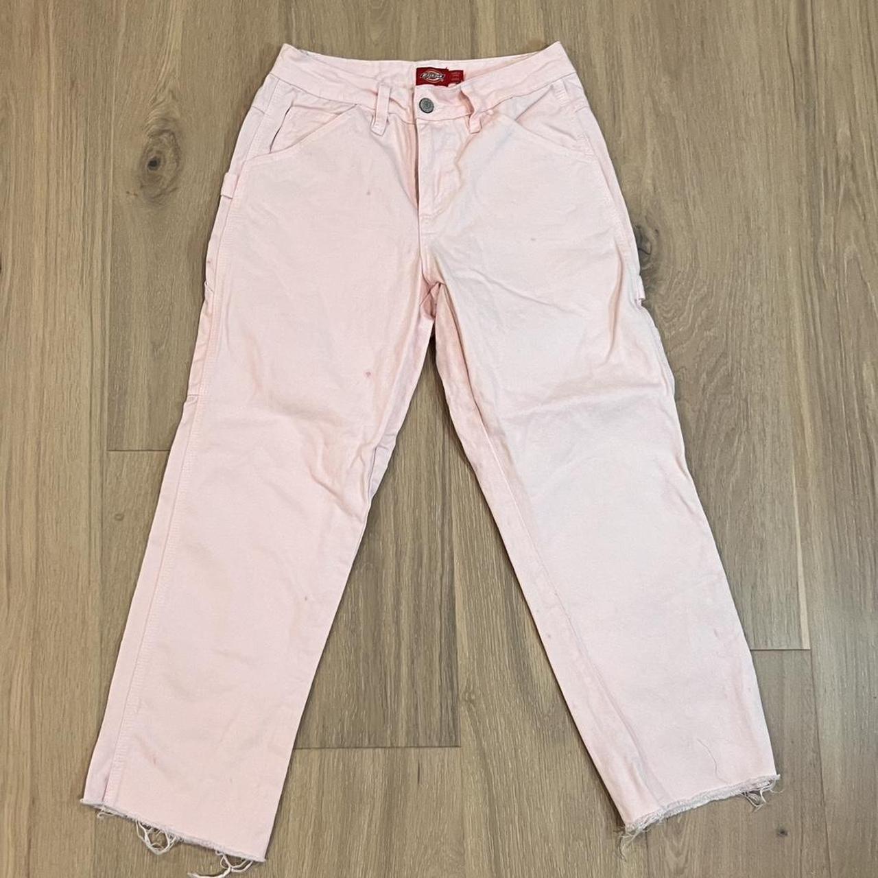 Pink Dickies Girls Carpenter Pants Size 0/24 - Depop