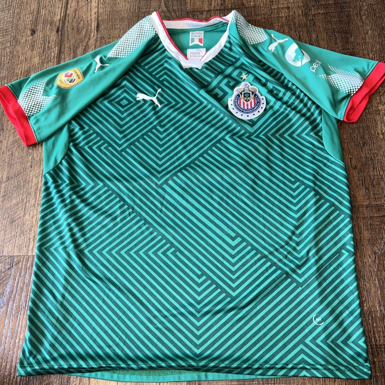 Chivas green jersey away authentic Puma Guadalajara... - Depop