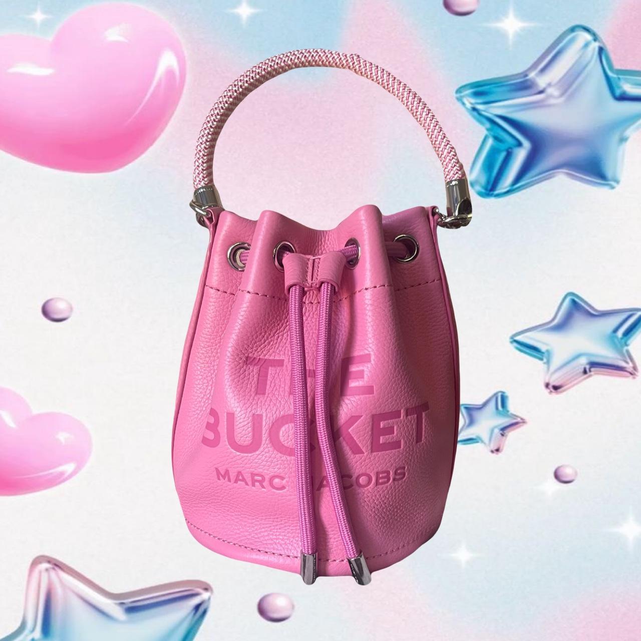 Marc Jacobs Leather Mini Bucket Bag in Pink