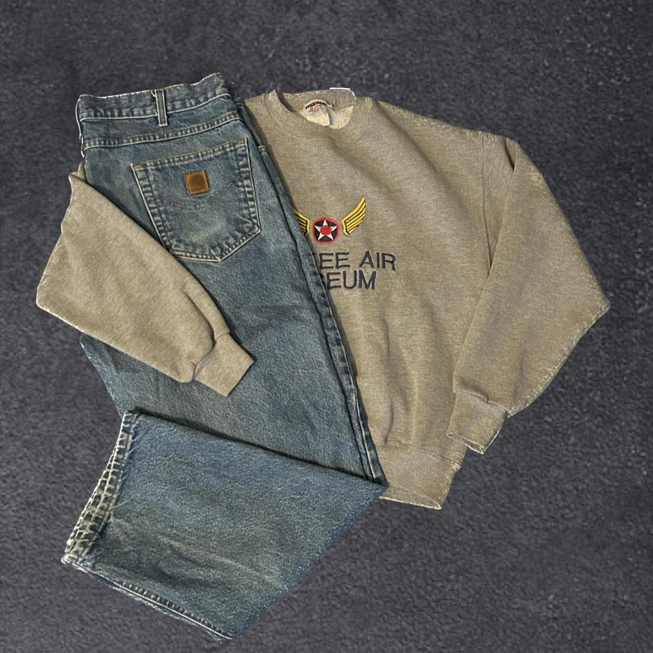 Vintage grey pullover/sweatshirt. Medium in size.... - Depop