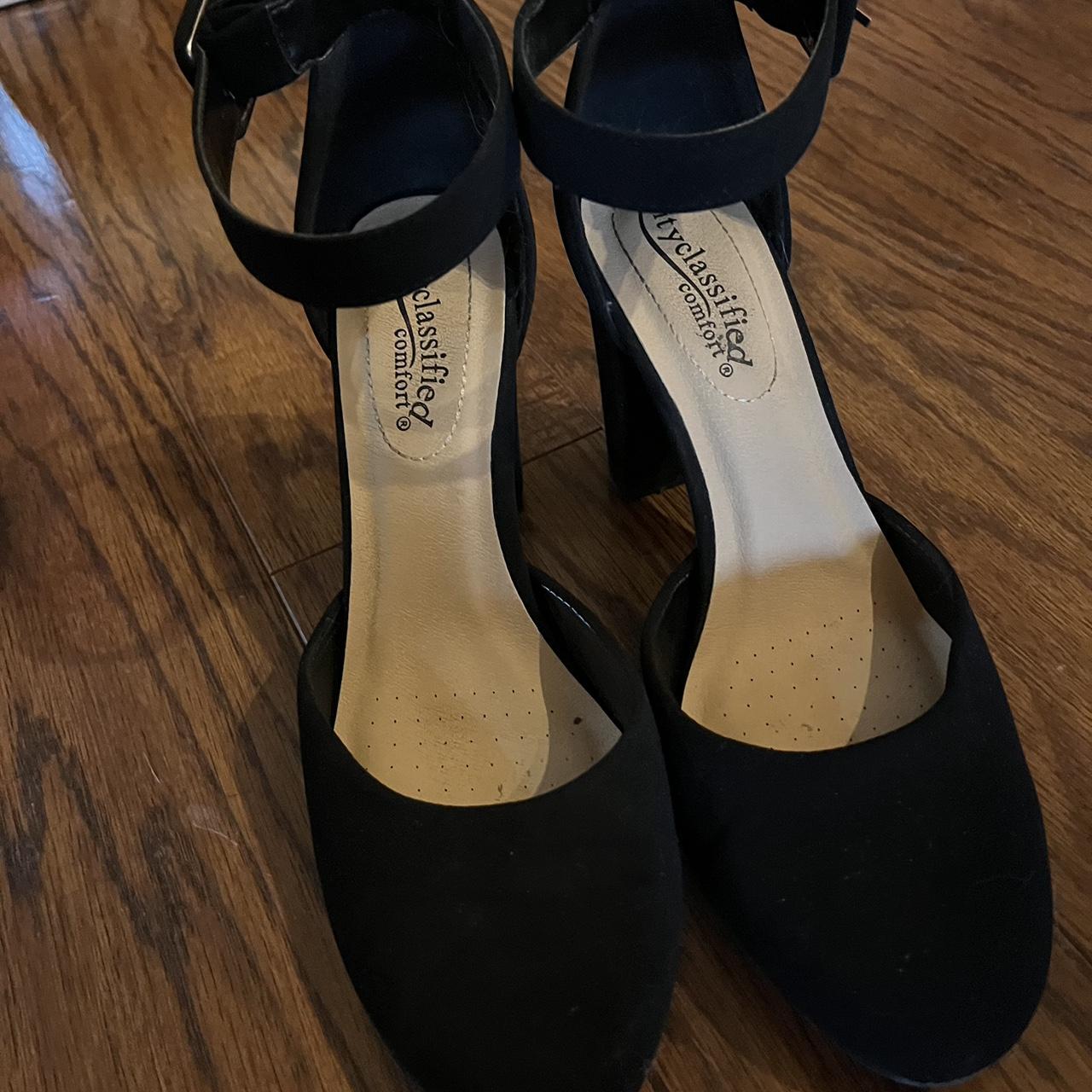 Black Heels Closed toe shoes with ankle support.... - Depop