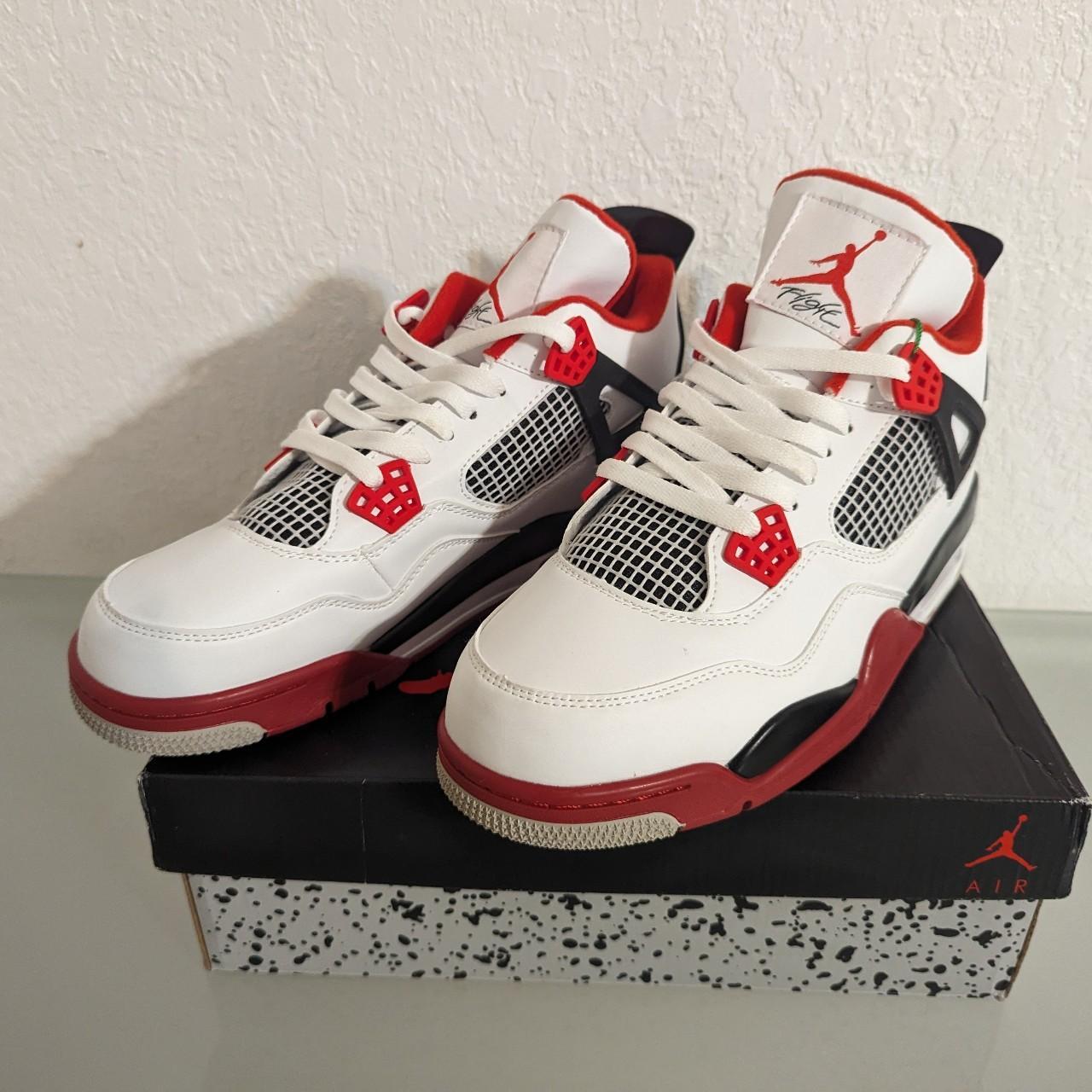 4s jordans red and white