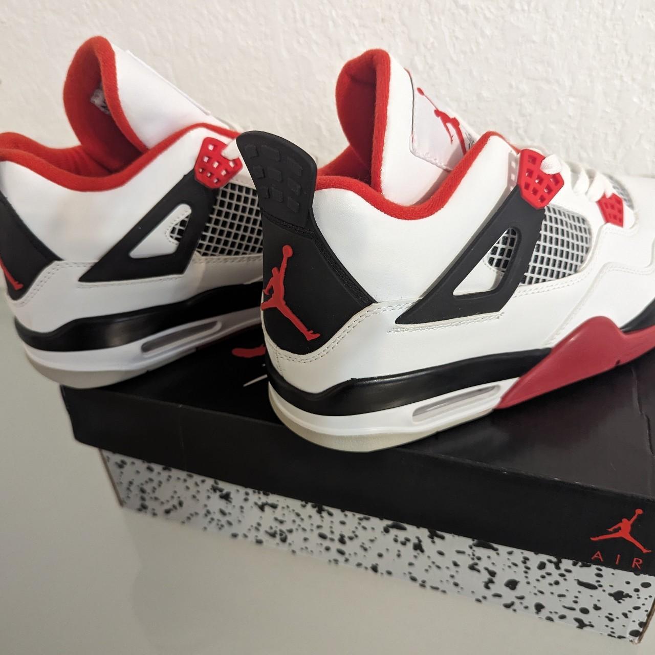 jordan 4 red white black