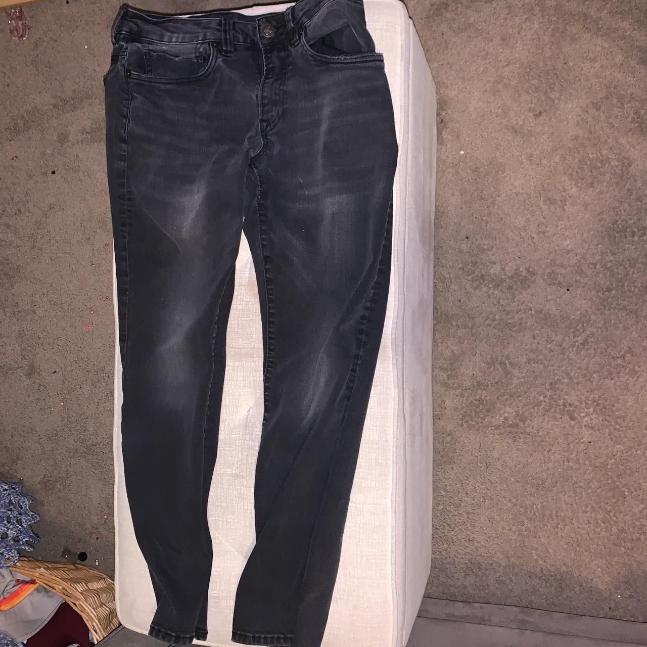 30/30 buffalo straight charcoal black denim jeans... - Depop