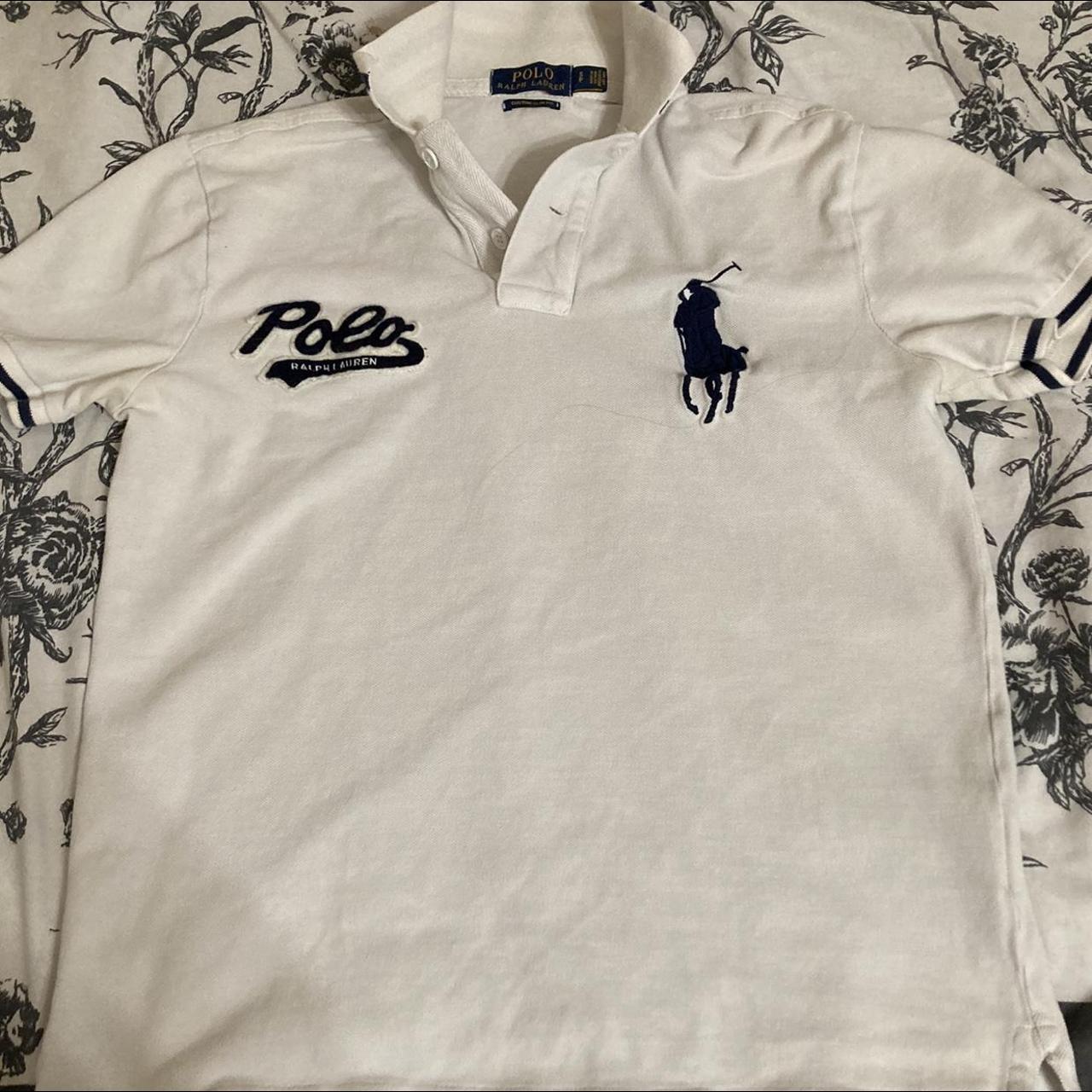 Vintage St Louis Rams Polo Tee White Large VTG 90s - Depop