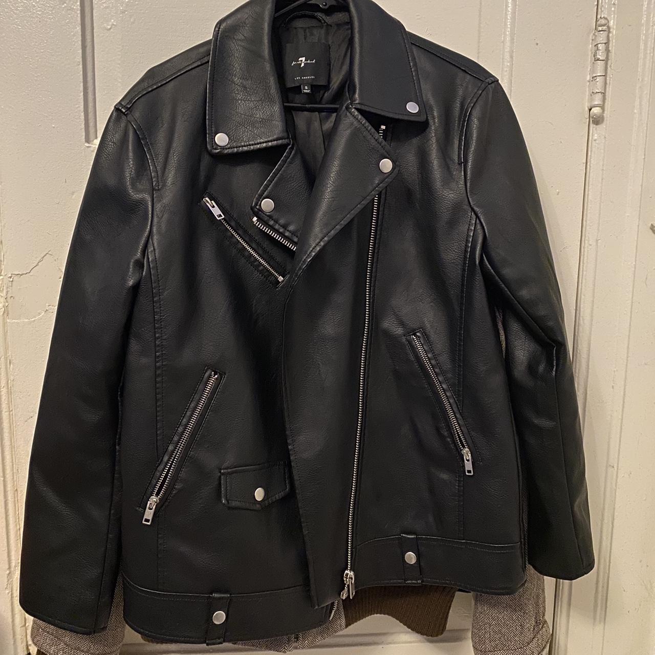 7 For All Mankind Faux store Leather Jacket