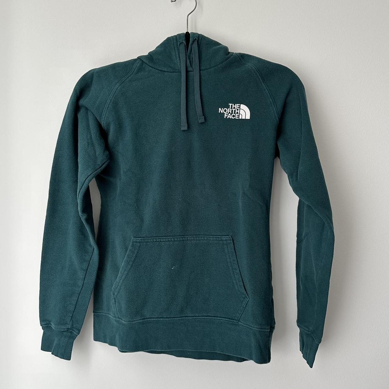 The North Face classic hoodie in dark green Size XS... - Depop