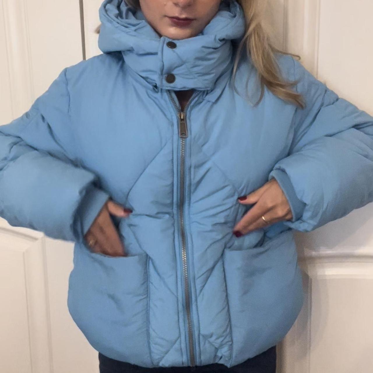 Light blue winter jacket. Brand is “Puffaz”:... - Depop