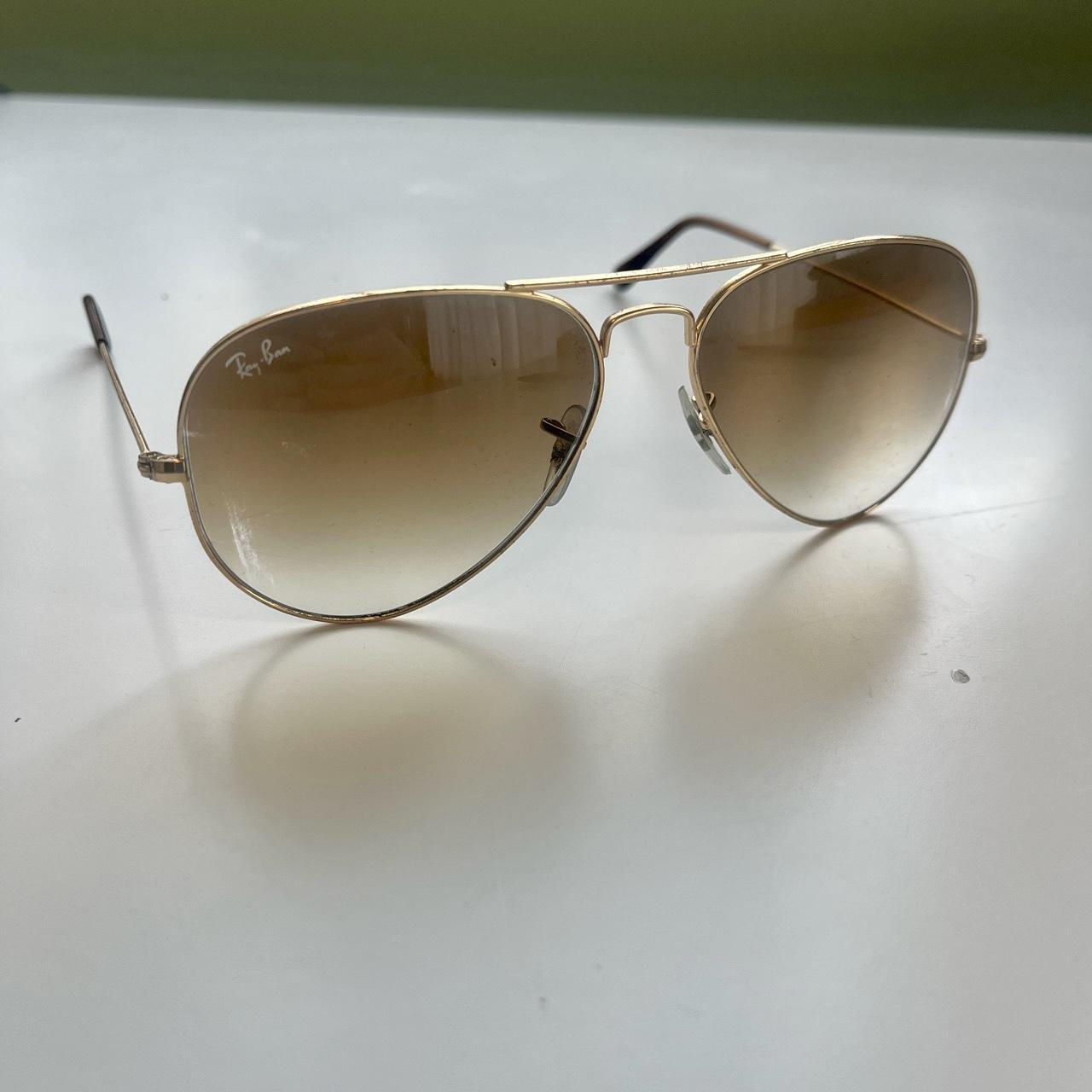 Gold aviator style Ray-Ban shades 😎 Price... - Depop
