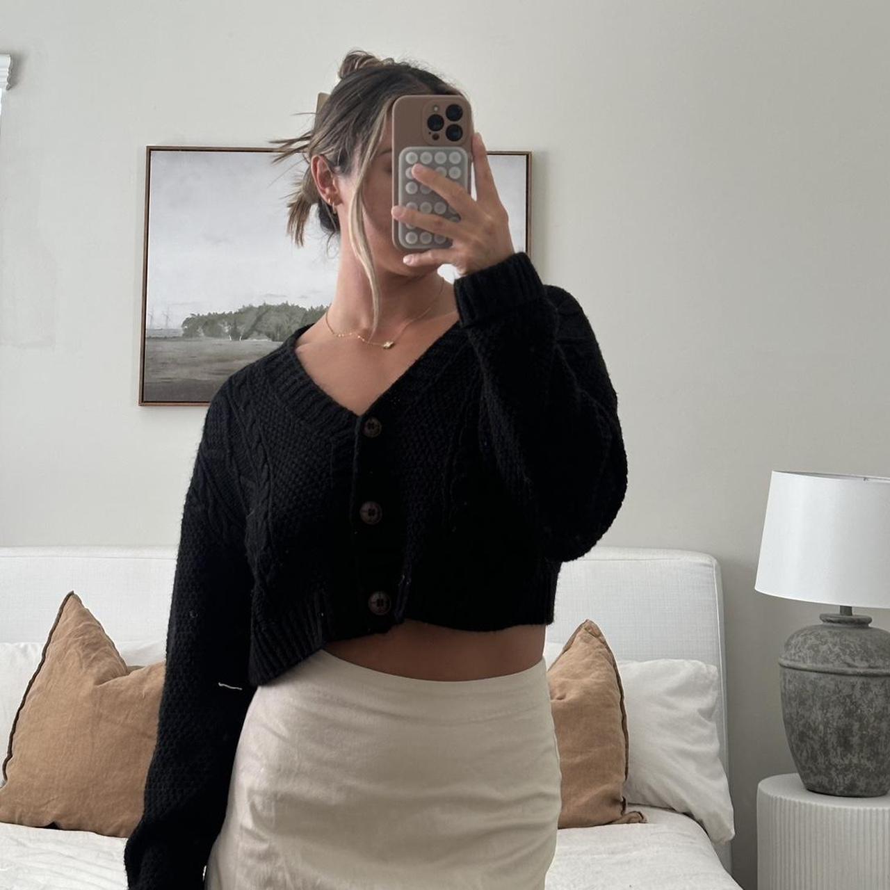 Pretty little thing black sweater size S Depop