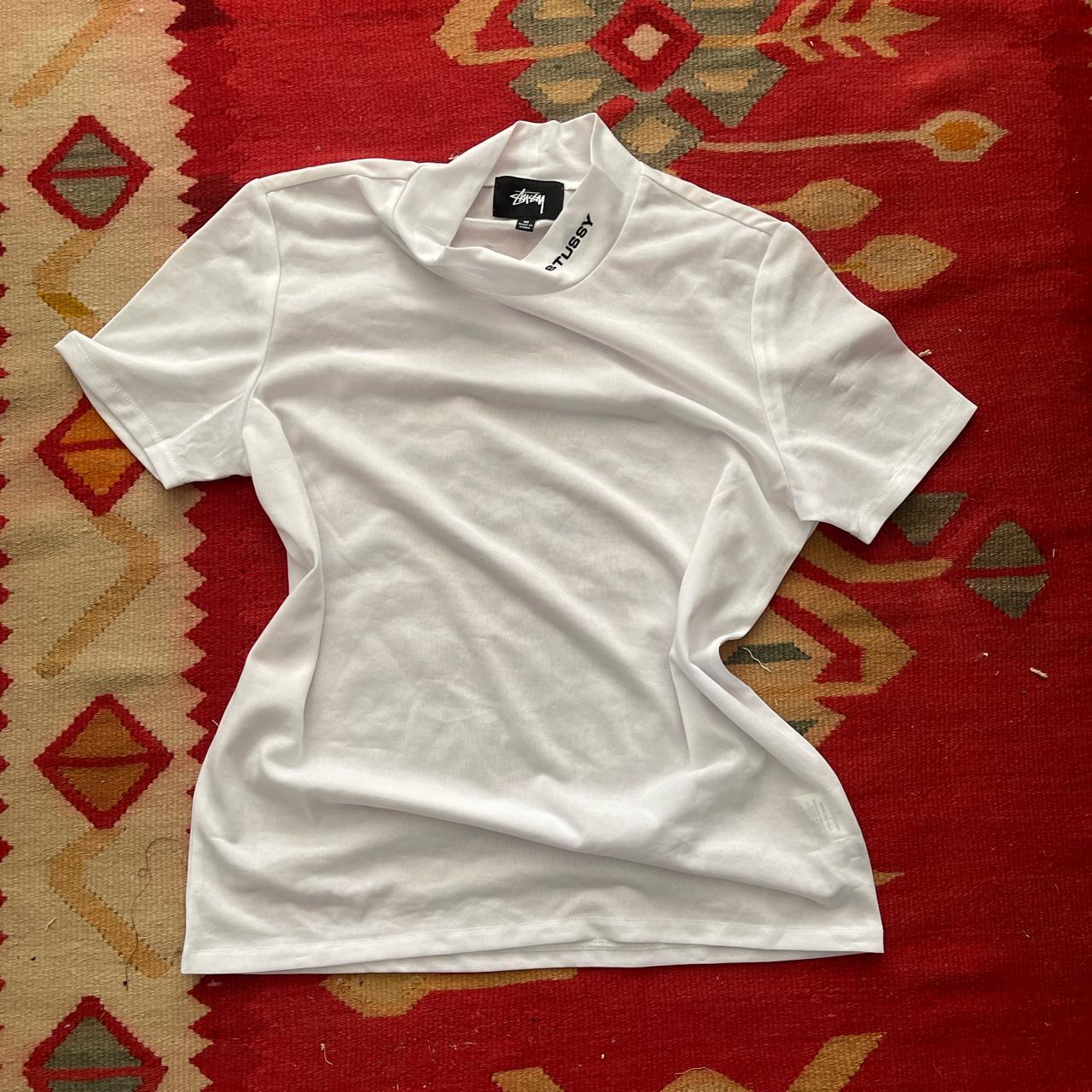 Stussy sheer mesh mock neck tshirt So many styling... - Depop