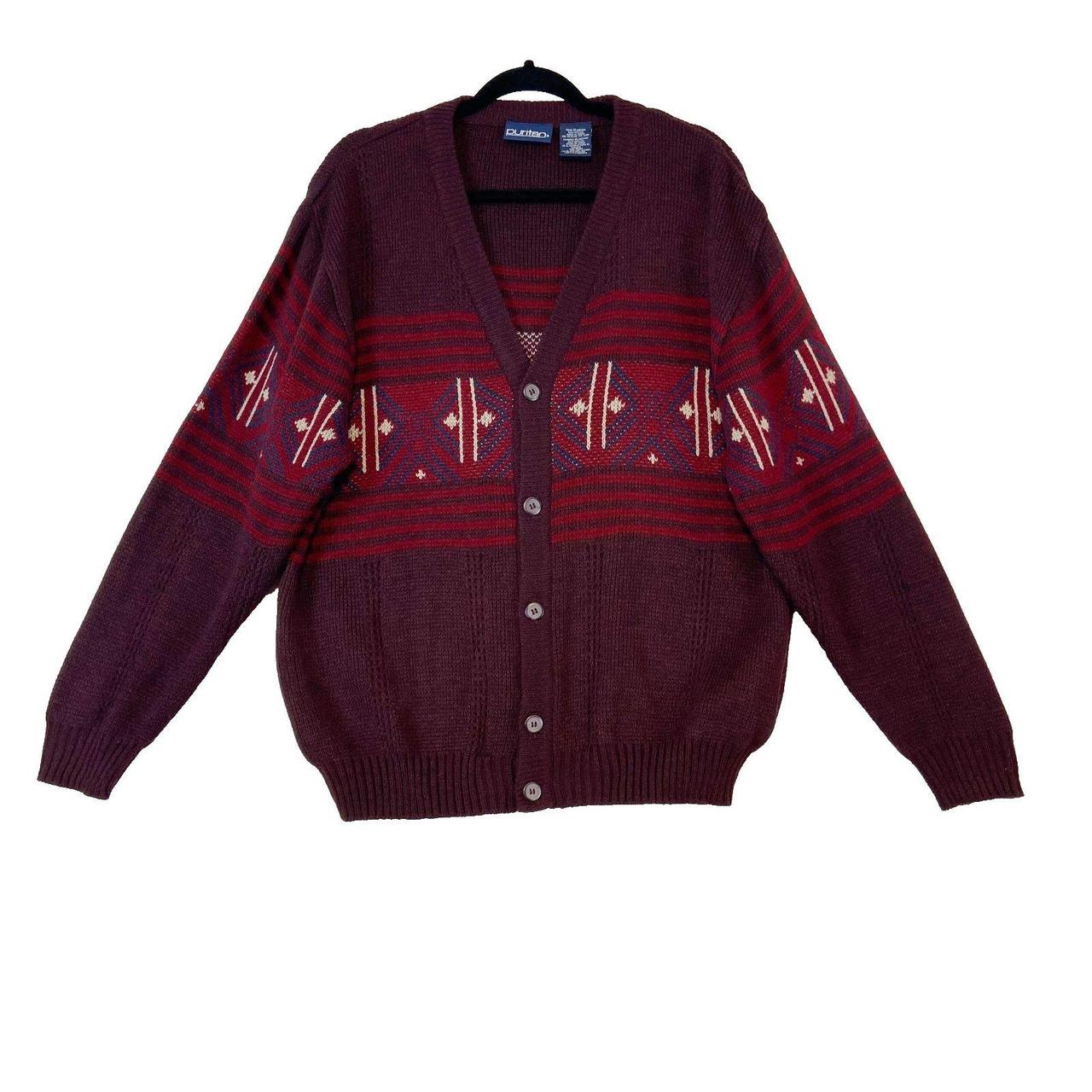 Source Unknown Men's Cardigan - Red - M – VTG Pur… - image 1