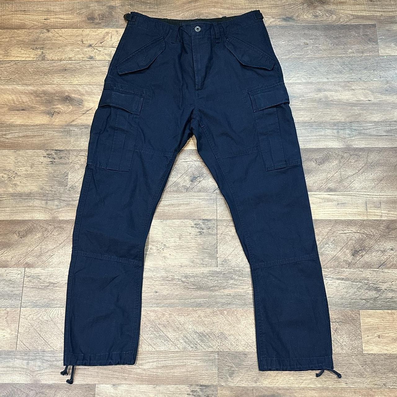 Polo Ralph Lauren Navy Surplus Chino Cargoes Size... - Depop