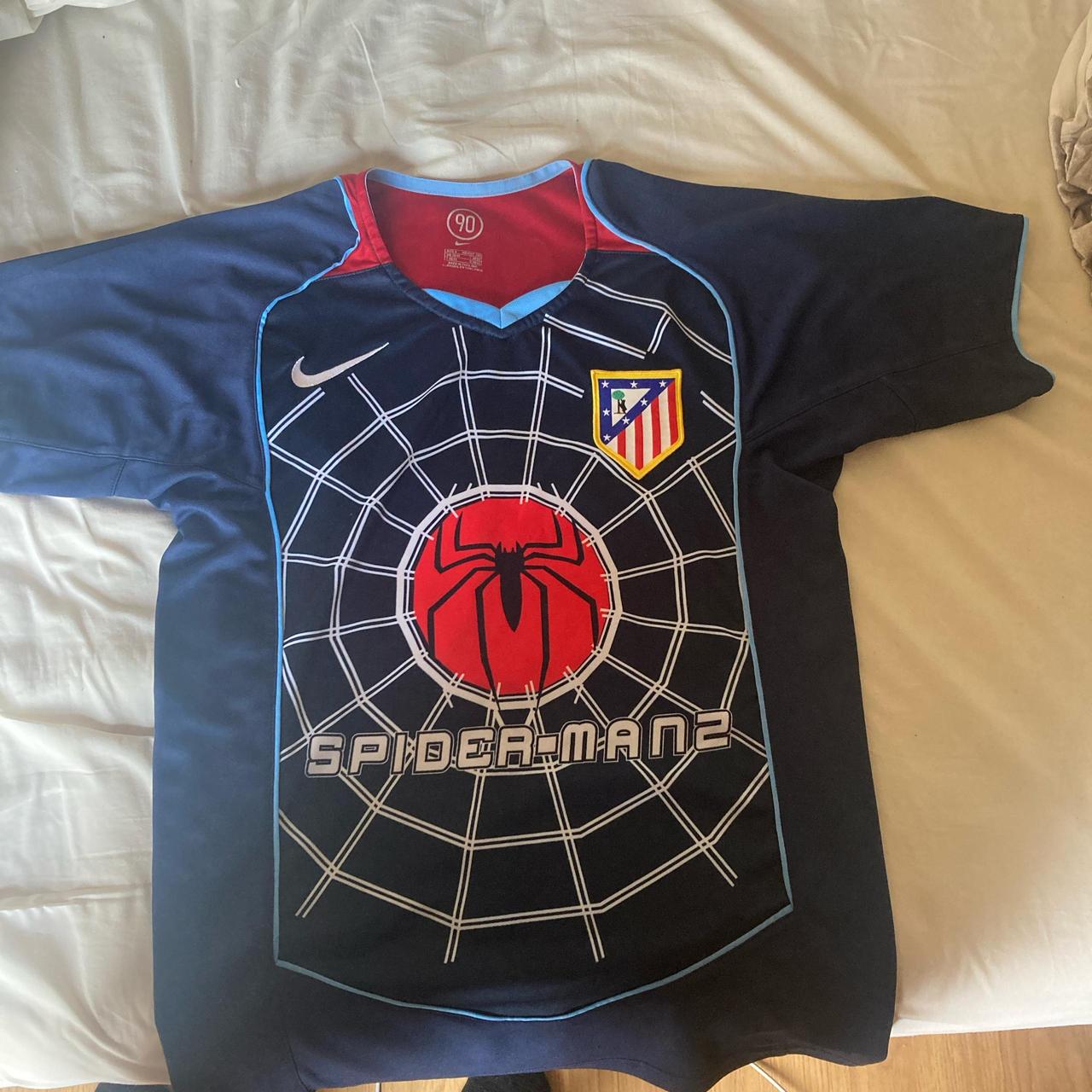 Small Atletico Madrid SpiderMan jersey 04/05 with... Depop