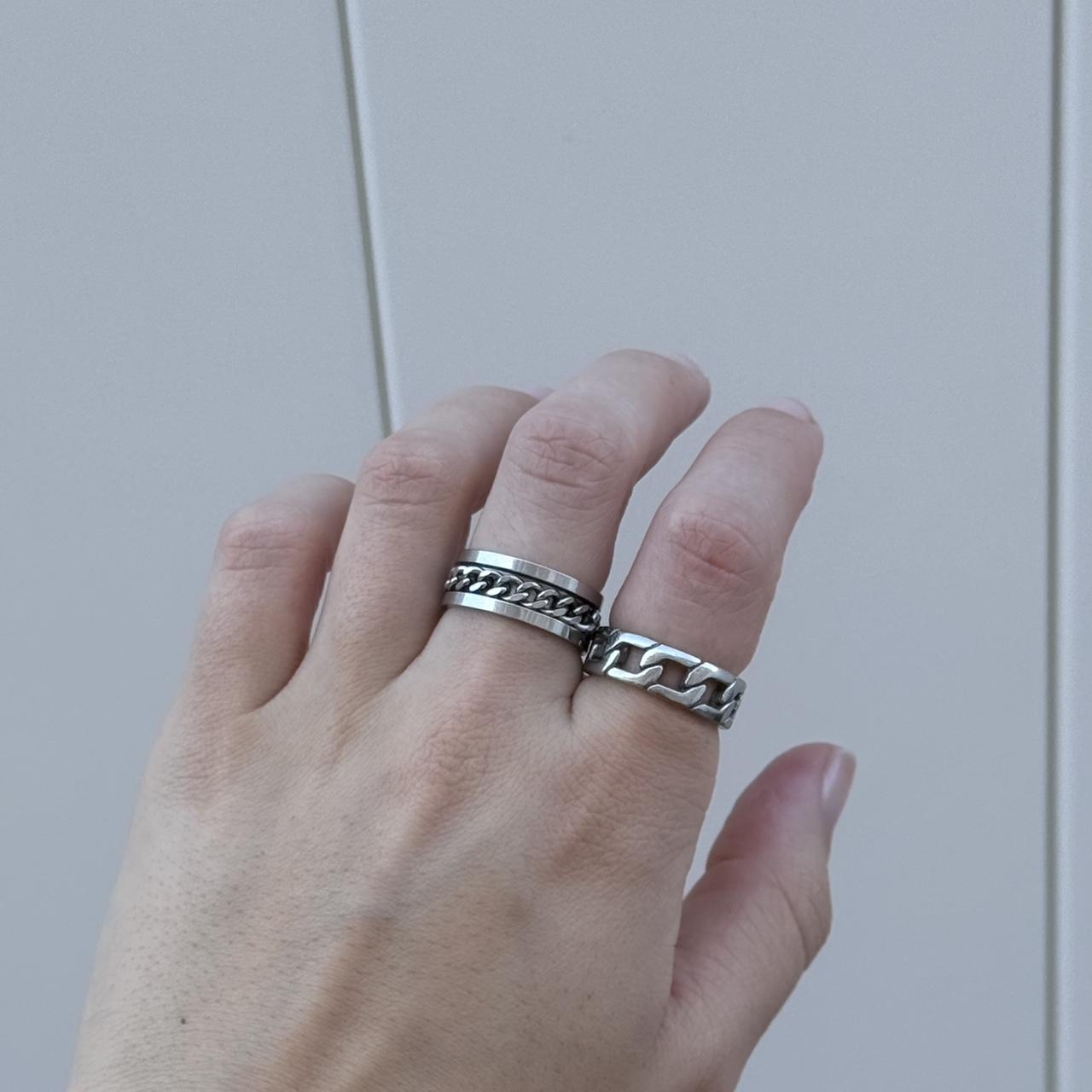 Women's Ring - Silver – Silver ring bundle - 2 ri… - image 1