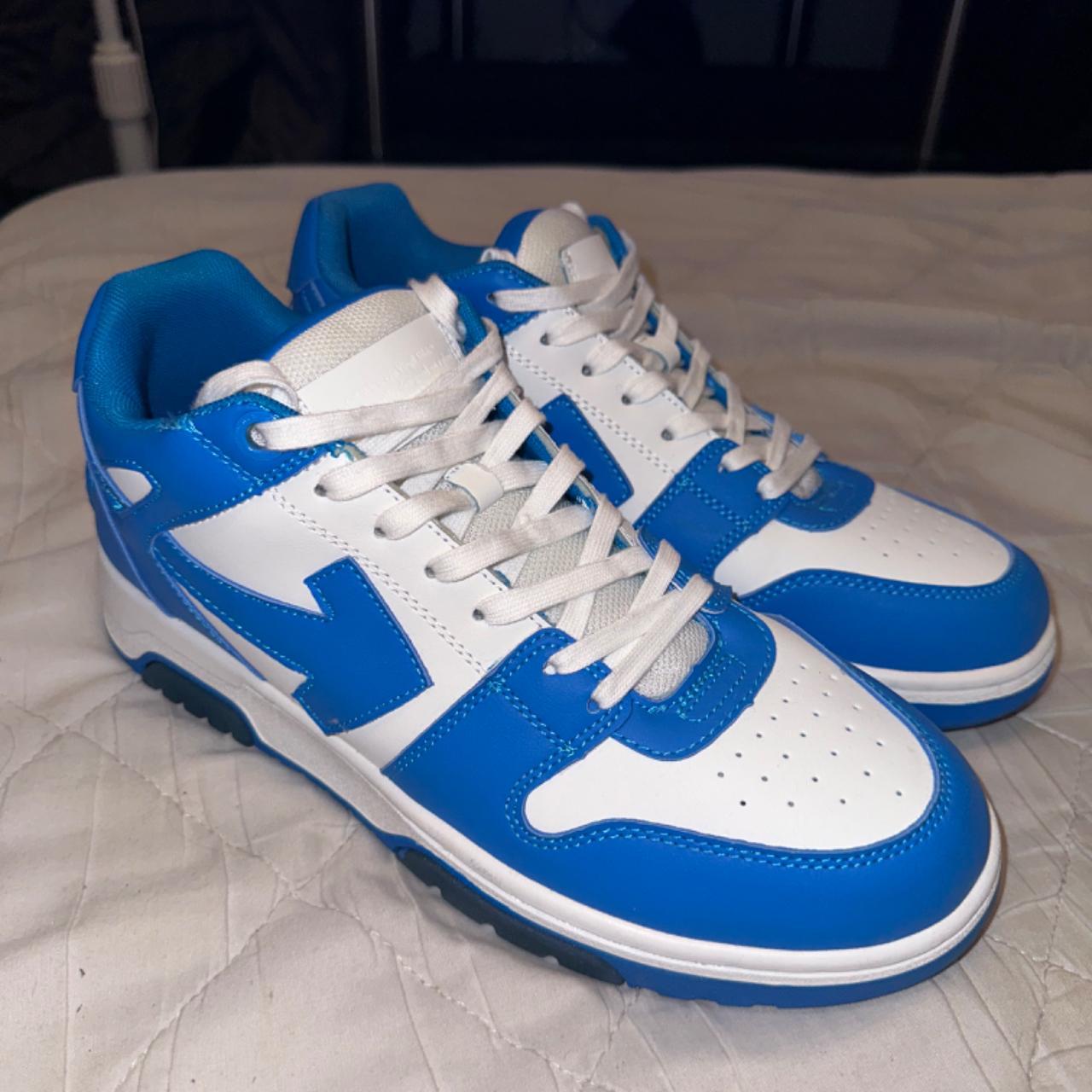 Off White out of office shoes - Blue and white... - Depop