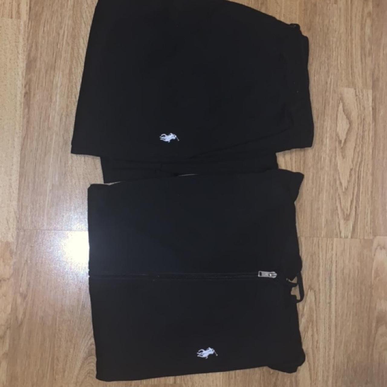 POLO RALPH LAUREN TRACKSUIT BLACK / WHITE MEDIUM - Depop