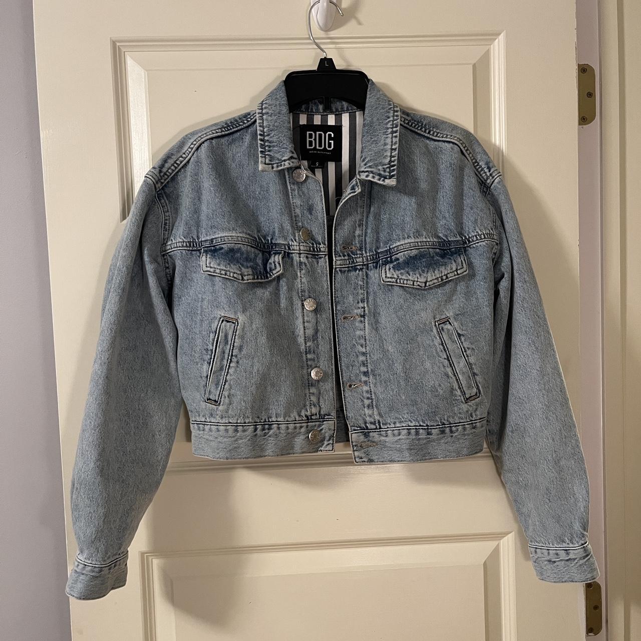 BDG Light Wash Cropped Denim Jacket -sturdy... - Depop