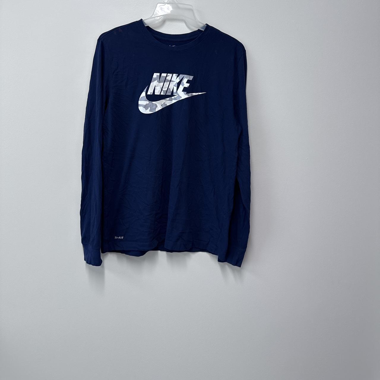 blue nike camo t shirt