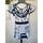Bracha women's preloved designer navy and white chic coquette cottage blouse
