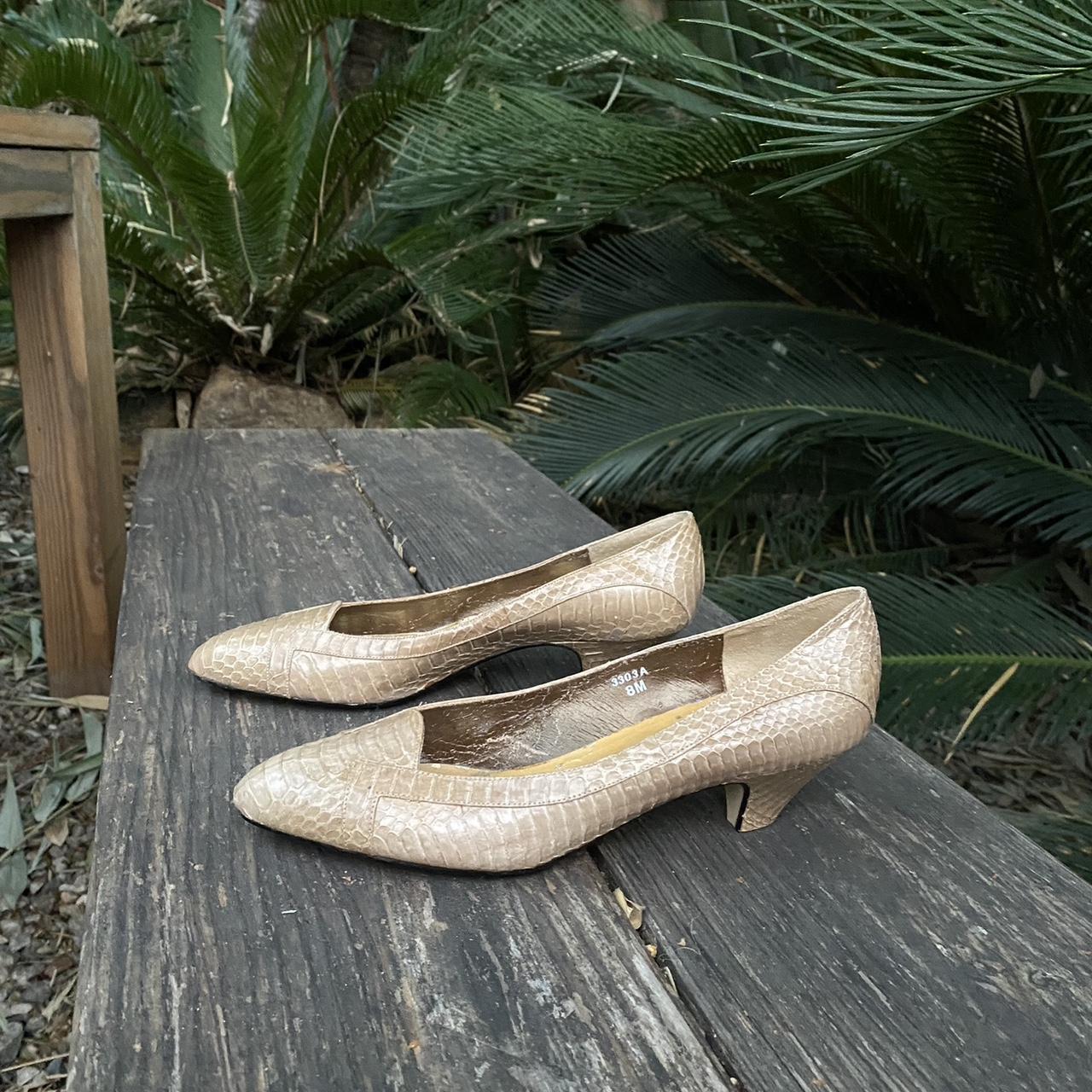 snakeskin kitten heels