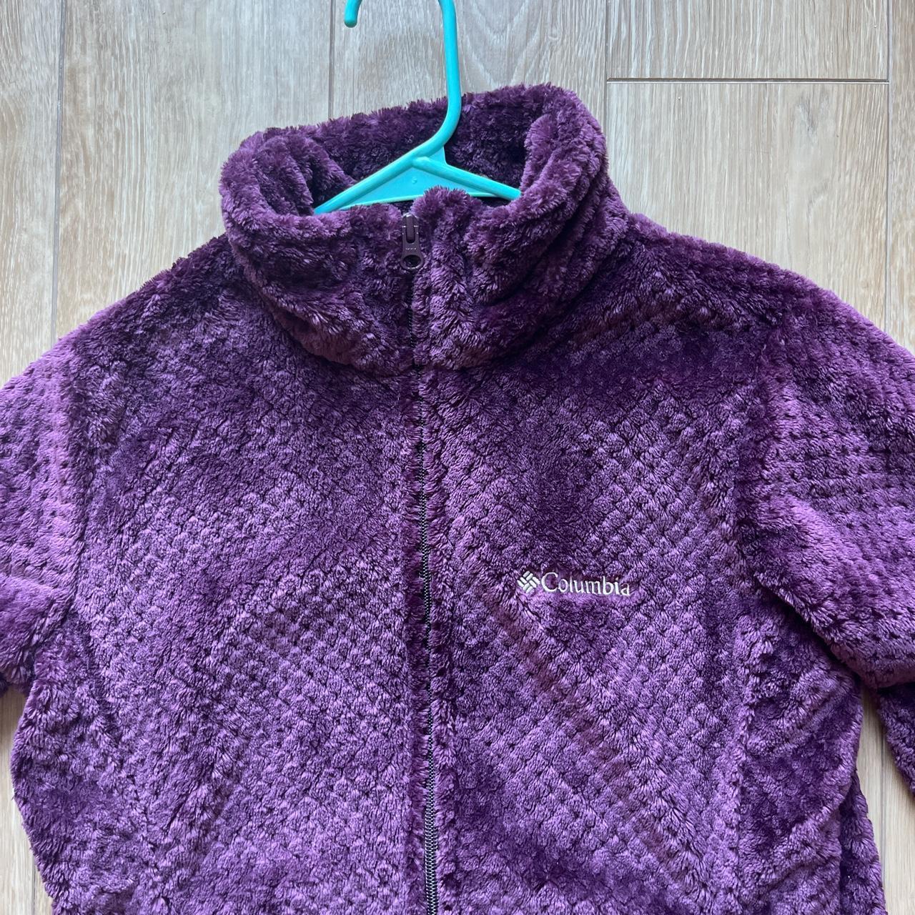 columbia beech forest full zip fleece in purple. Depop