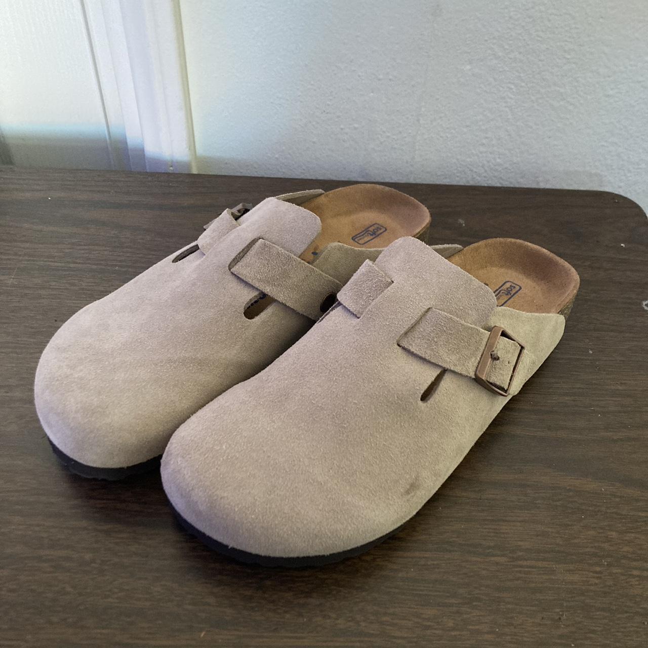 Birkenstock Clogs Sand | size 9 worn once too small... - Depop