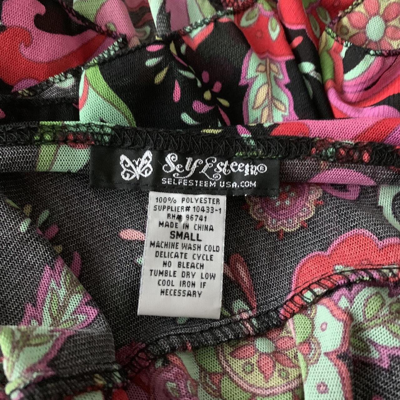 Vintage y2k pink green black floral paisley swirl... - Depop