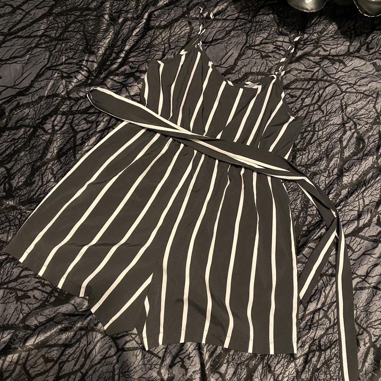 Black & White Striped Romper