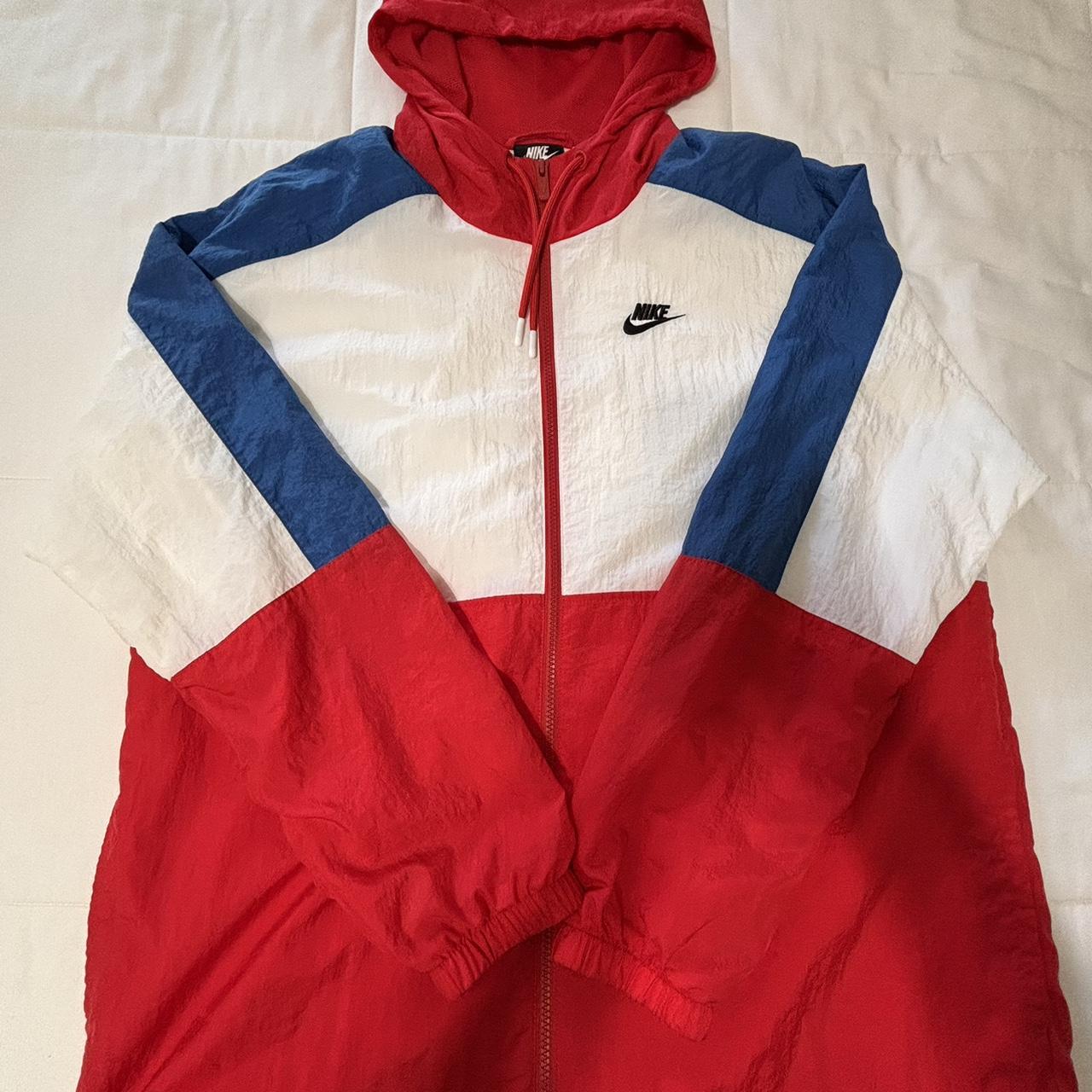 red white and blue hoodie nike