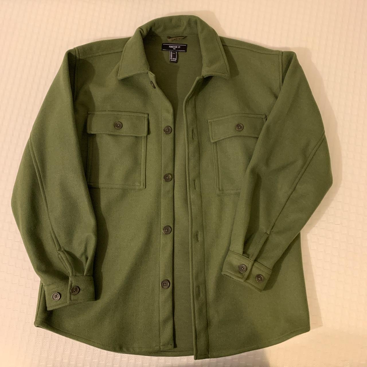 Forever 21 green coat hotsell