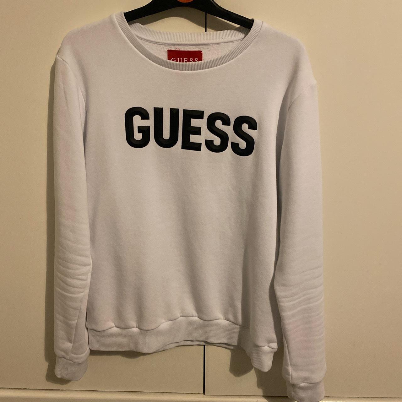 Guess white outlet jumper