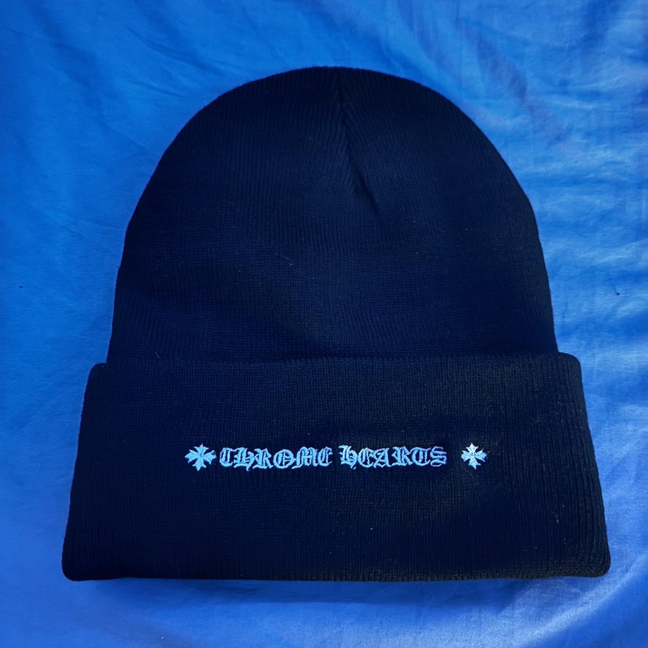 White Chrome Hearts beanie Open to any - Depop