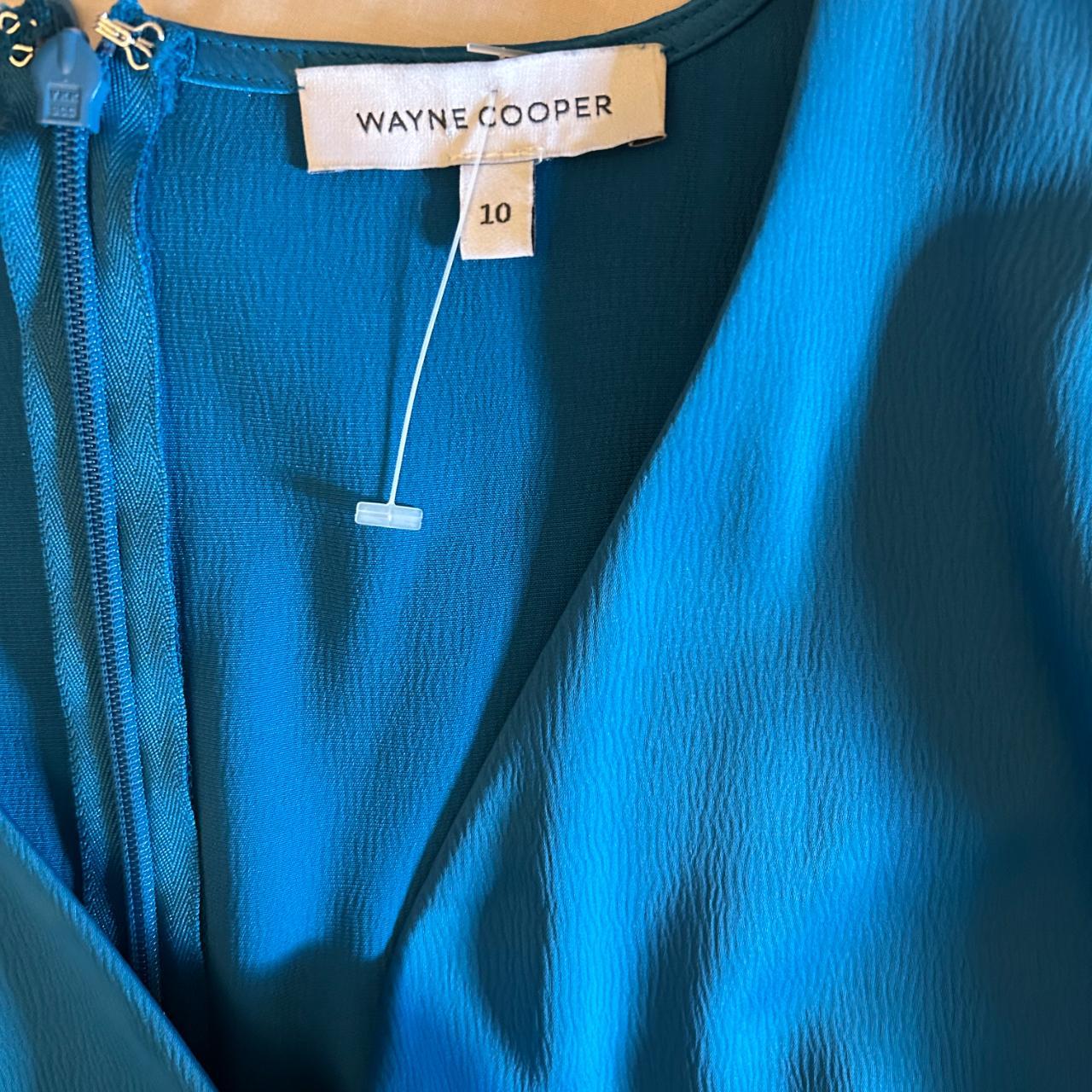 A gorgeous Wayne Cooper dress in teal/peacock blue,... - Depop
