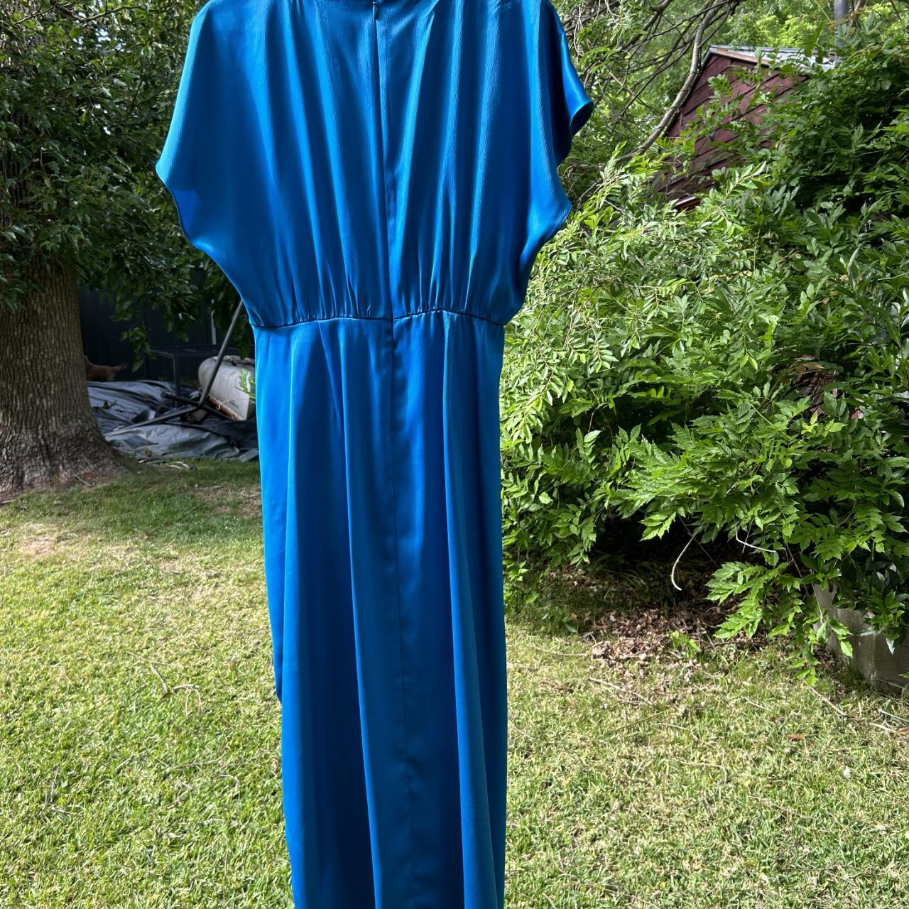 A gorgeous Wayne Cooper dress in teal/peacock blue,... - Depop