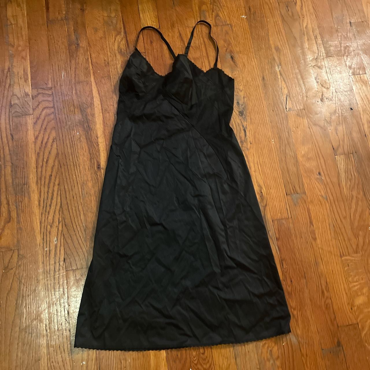 Vintage black slip 1960s, pointy boobs, frustrated... - Depop