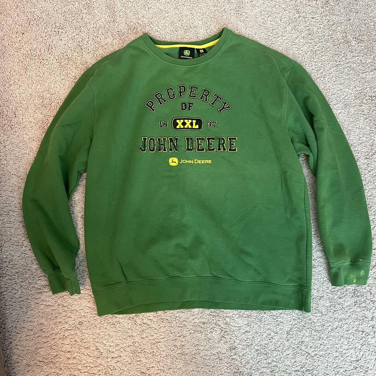 John Deere Sweatshirt Stains on left cuff... - Depop