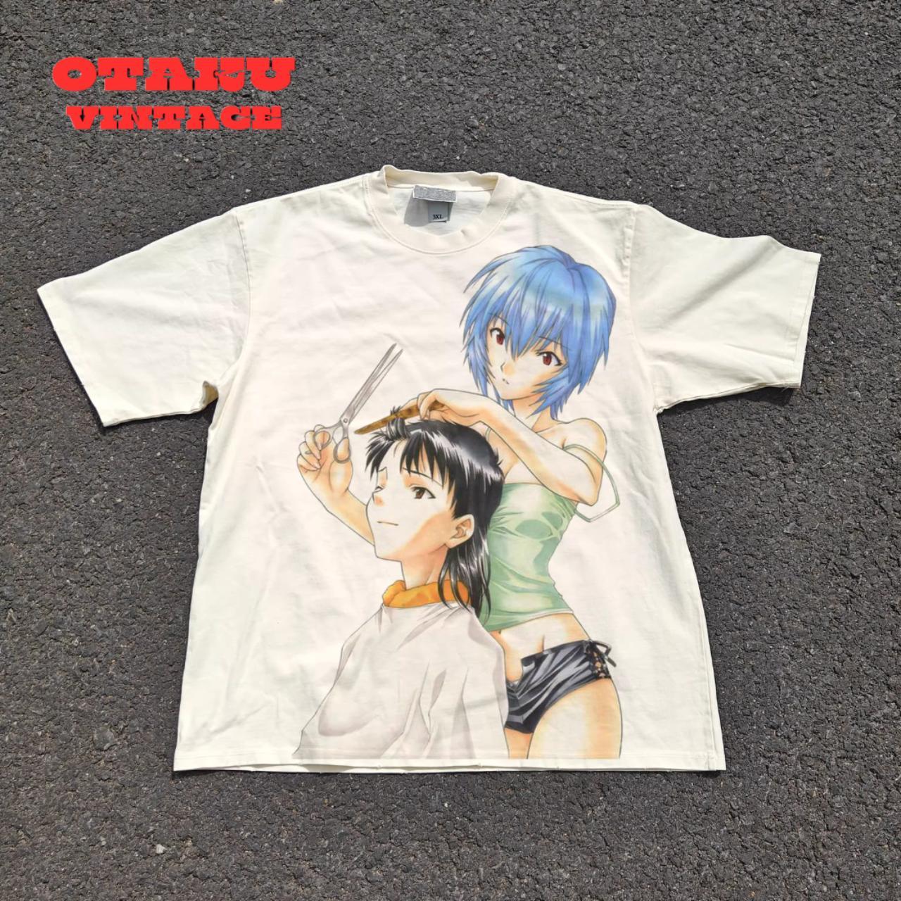 Evangelion Haircut Scene Graphic Tee Dive into a | Depop