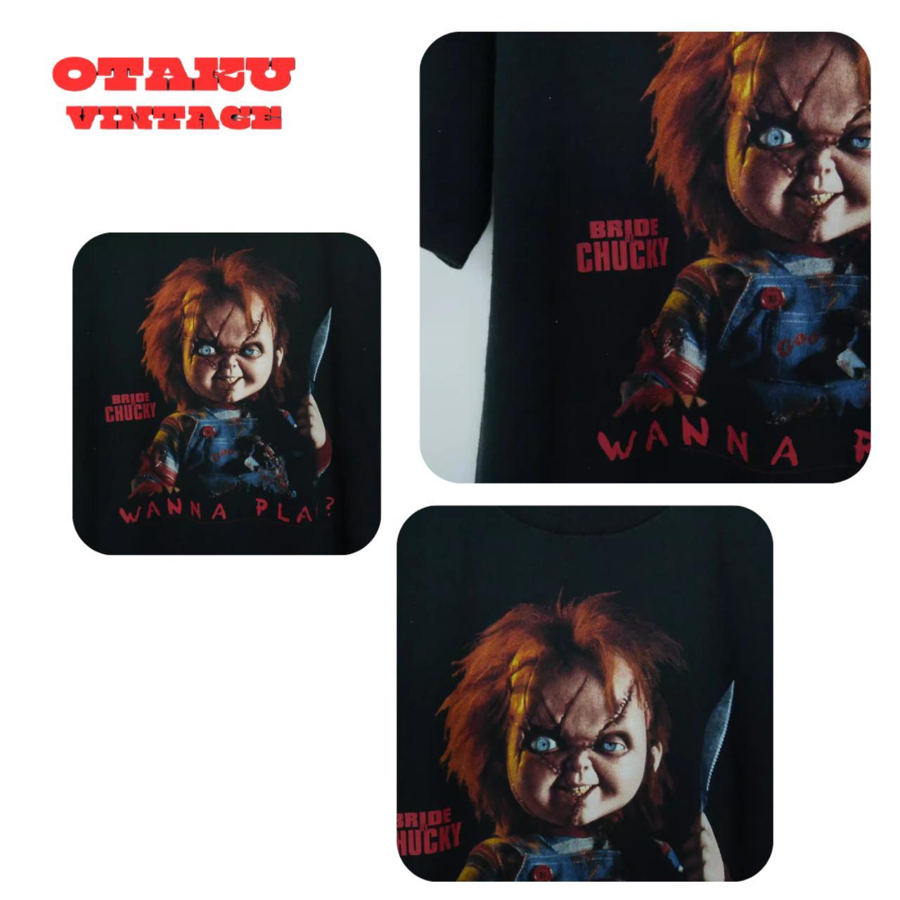 Bride of Chucky Vintage Tee Color: Black Graphic: | Depop