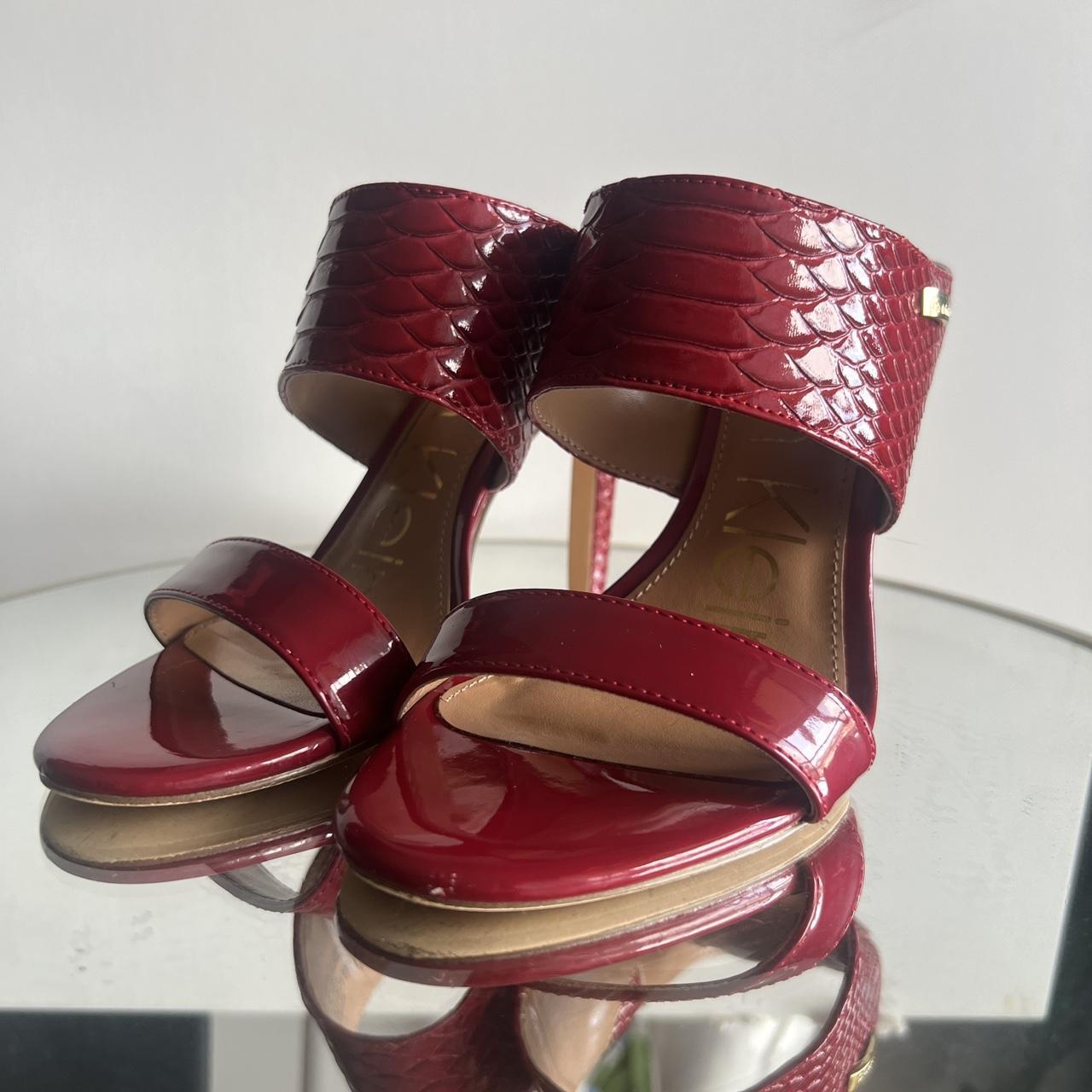 Calvin Klein Cicily Heeled Sandal Open Back STYLE. Depop