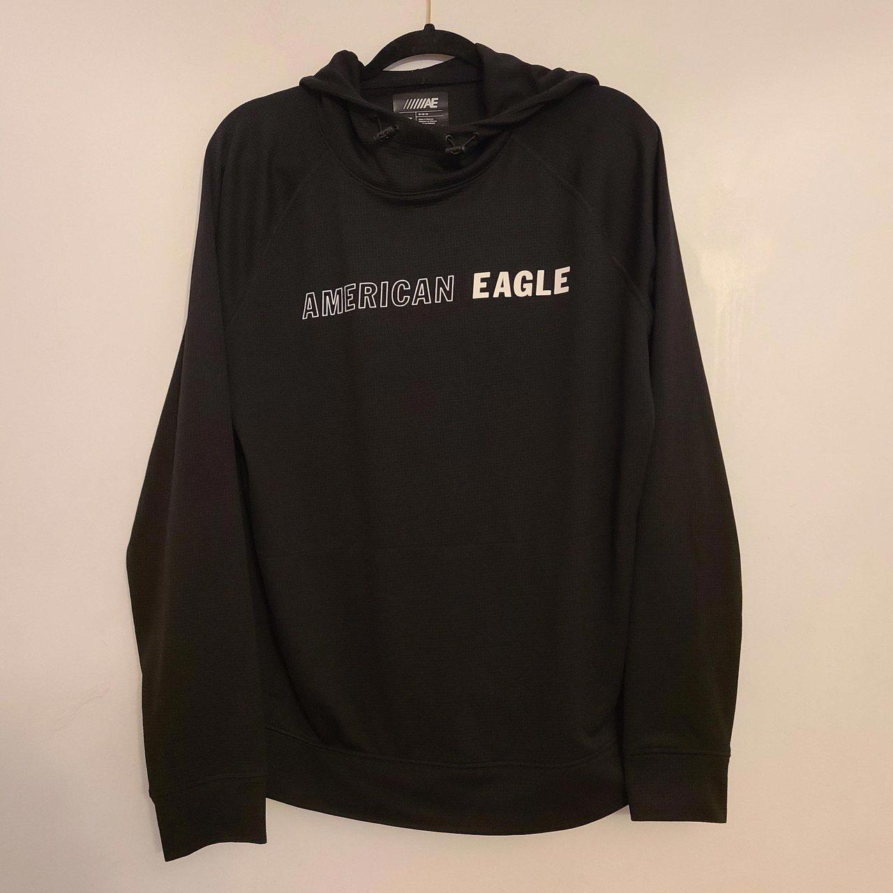 1lb Men's American Eagle AE Flex Black Pullover | Depop