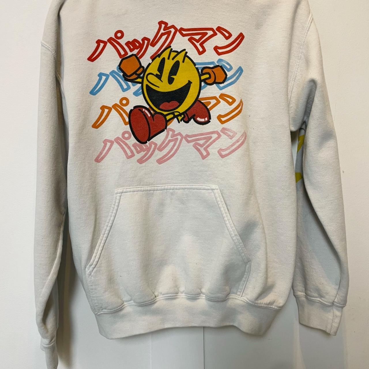 Vintage 90's Pacman Hoodie Sweatshirt, Japanese... - Depop