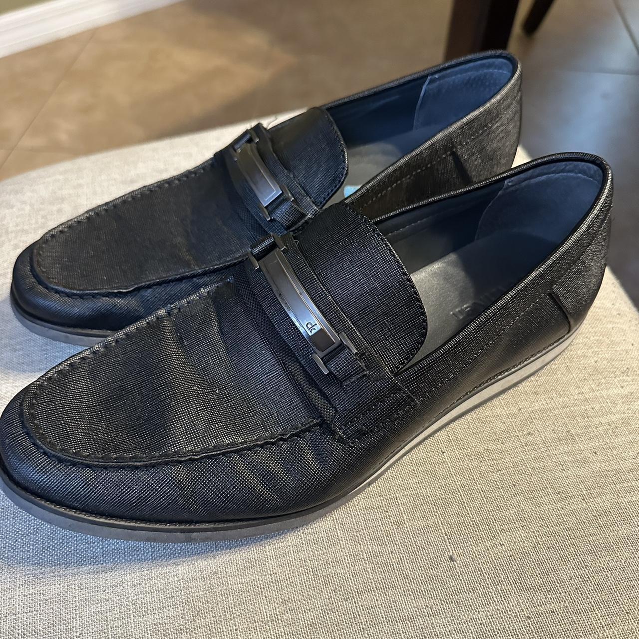 Black men’s calvin Klein loafers - Depop